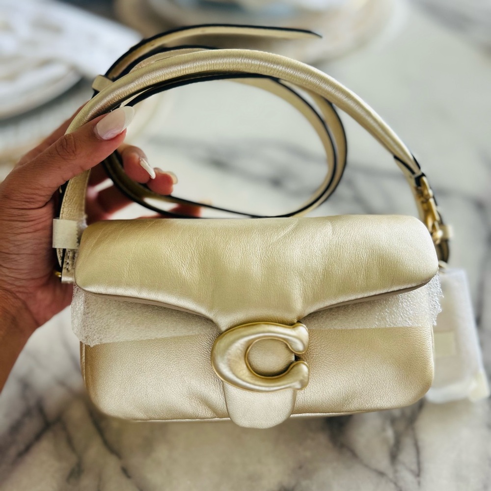 NWT COACH PILLOW TABBY SHOULDER BAG 18 - GOLD